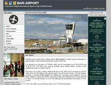 Tablet Screenshot of bari-airport.com